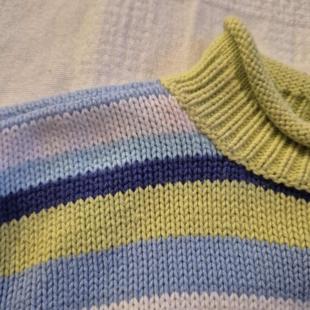 Hanna Andersson size 70 or 6-12 months boys striped pullover GUC - Picture 2 of 4